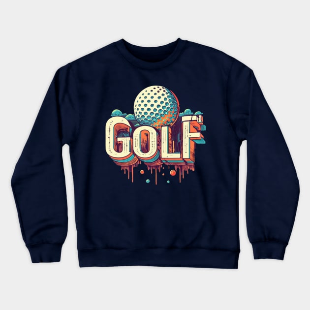 golf ball Crewneck Sweatshirt by AOAOCreation